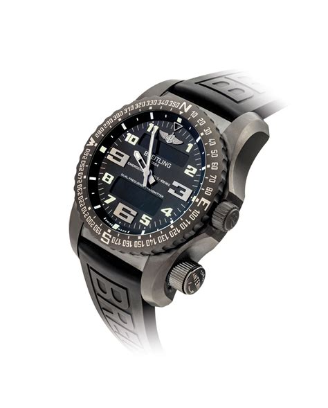 breitling emergency black titanium|Breitling titanium emergency alarm.